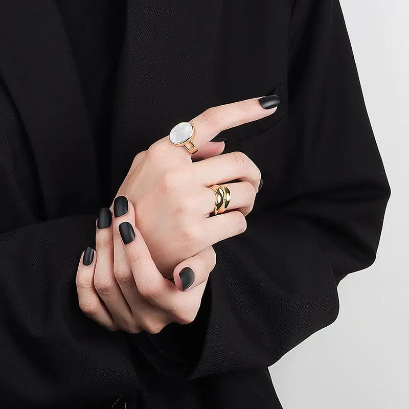 Anel Minimalista Oval