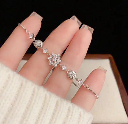 Pulseira com Flor de Zircônia